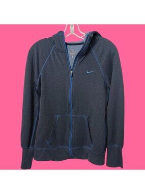 Nike Therma-Fit Womens Full-Zip Hoodie Blue Medium